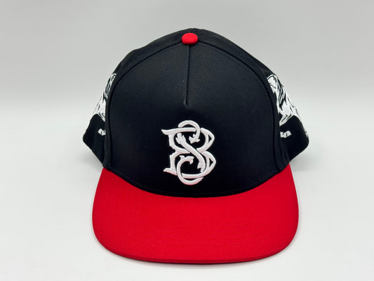 Streetwear Pegasus Snapback Cap – Black / Red