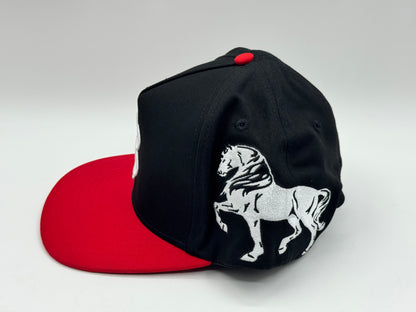 Streetwear Pegasus Snapback Cap – Black / Red