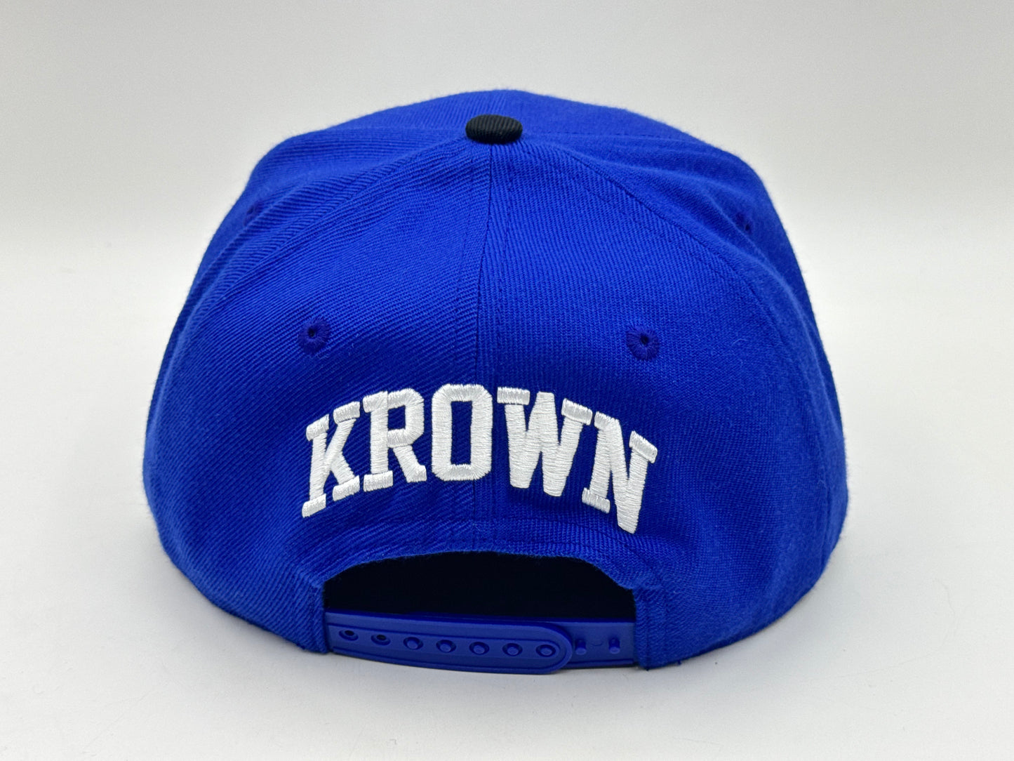 “Underrated” Snapback Cap – Royal Blue / Black by KRWN