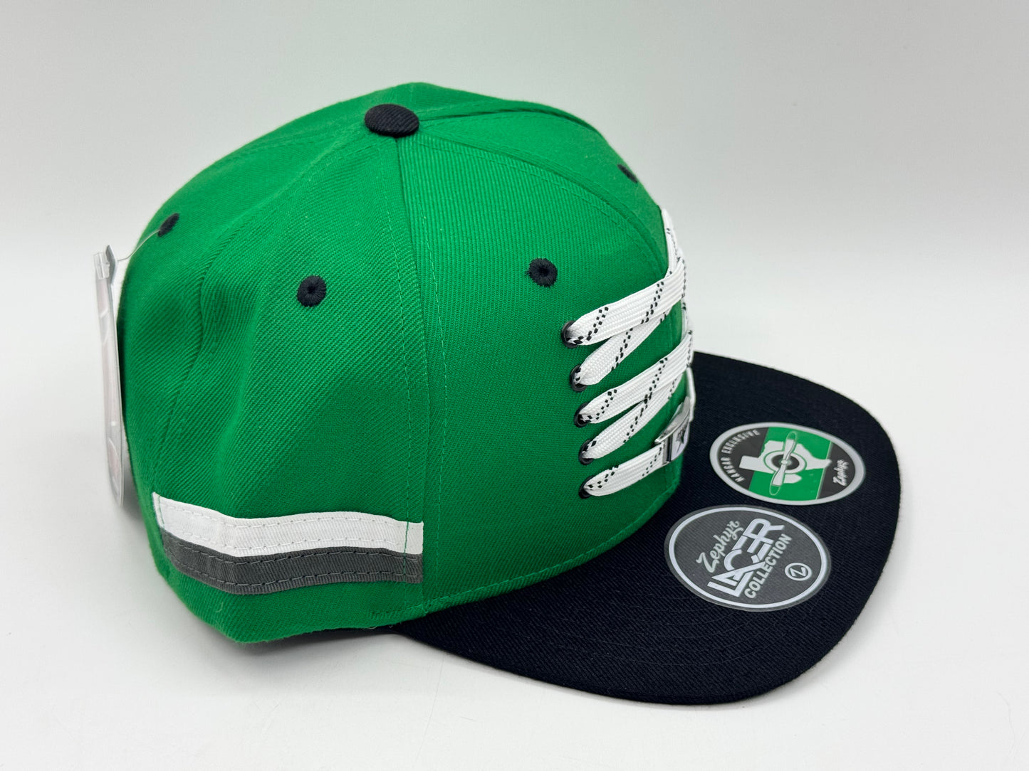 Dallas Stars Hockey Lace Snapback Cap – Green / Black