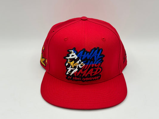 Bawal Maging Tambay Red Snapback by Ando