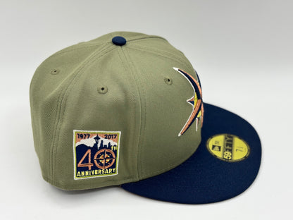 New Era Seattle Mariners 59FIFTY Fitted Cap (Olive/Navy) - SIZE 7 3/4