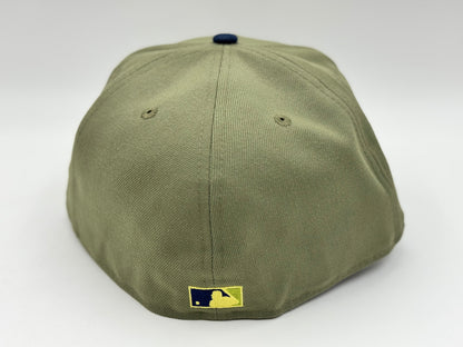 New Era Seattle Mariners 59FIFTY Fitted Cap (Olive/Navy) - SIZE 7 3/4