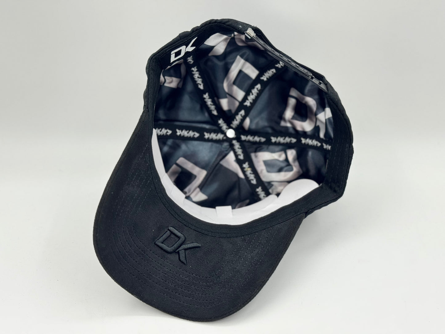 DK All-Black Snake Embroidery Snapback Cap