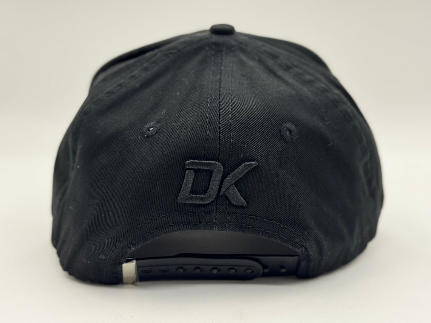DK All-Black Snake Embroidery Snapback Cap