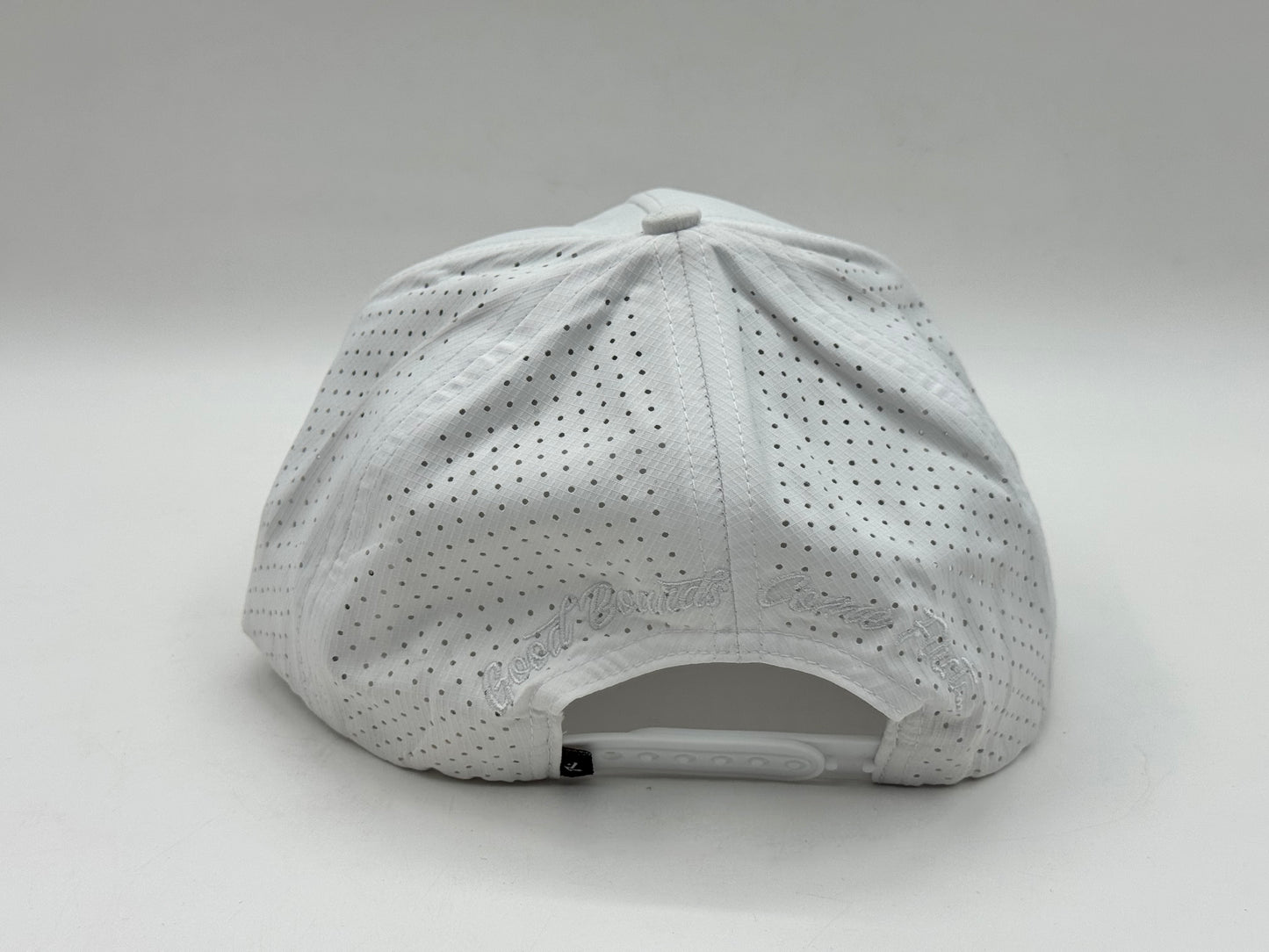 All-White Performance Snapback Cap