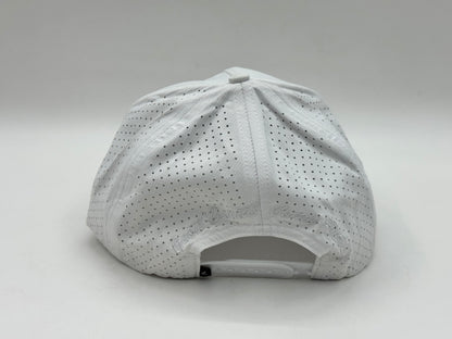 All-White Performance Snapback Cap