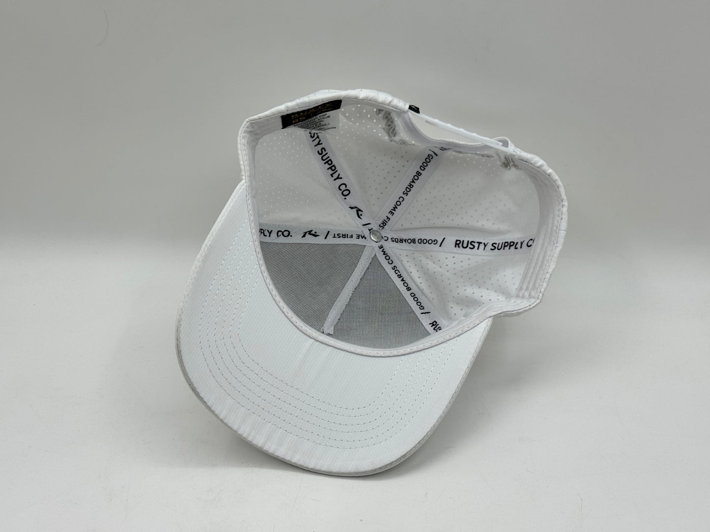 All-White Performance Snapback Cap