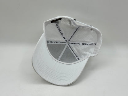 All-White Performance Snapback Cap