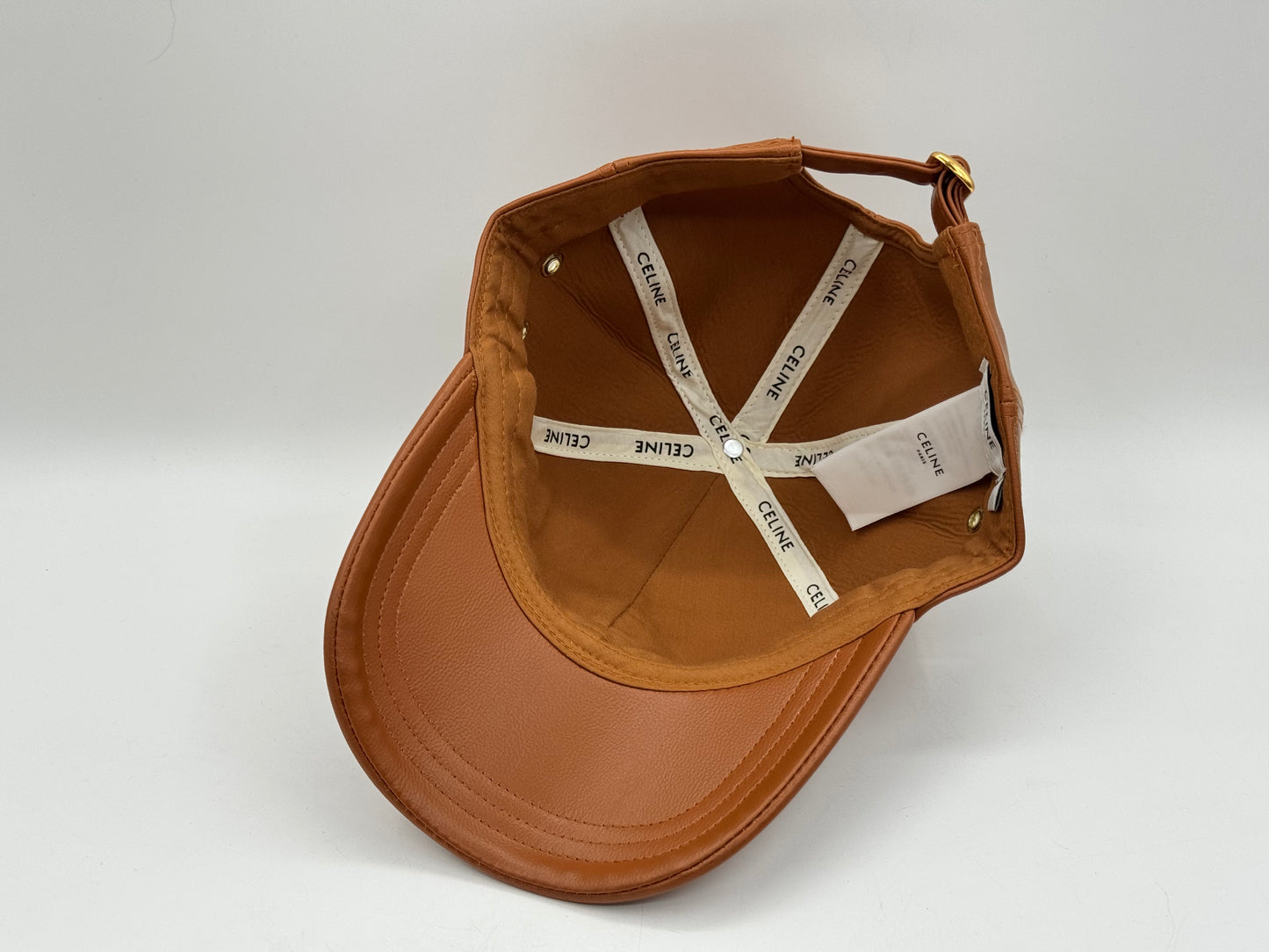 Premium Leather Strap Cap – Brown