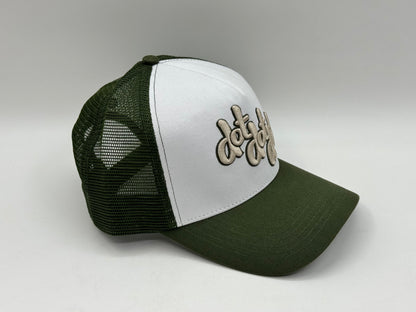 Dot Dot Trucker Cap – Green/White