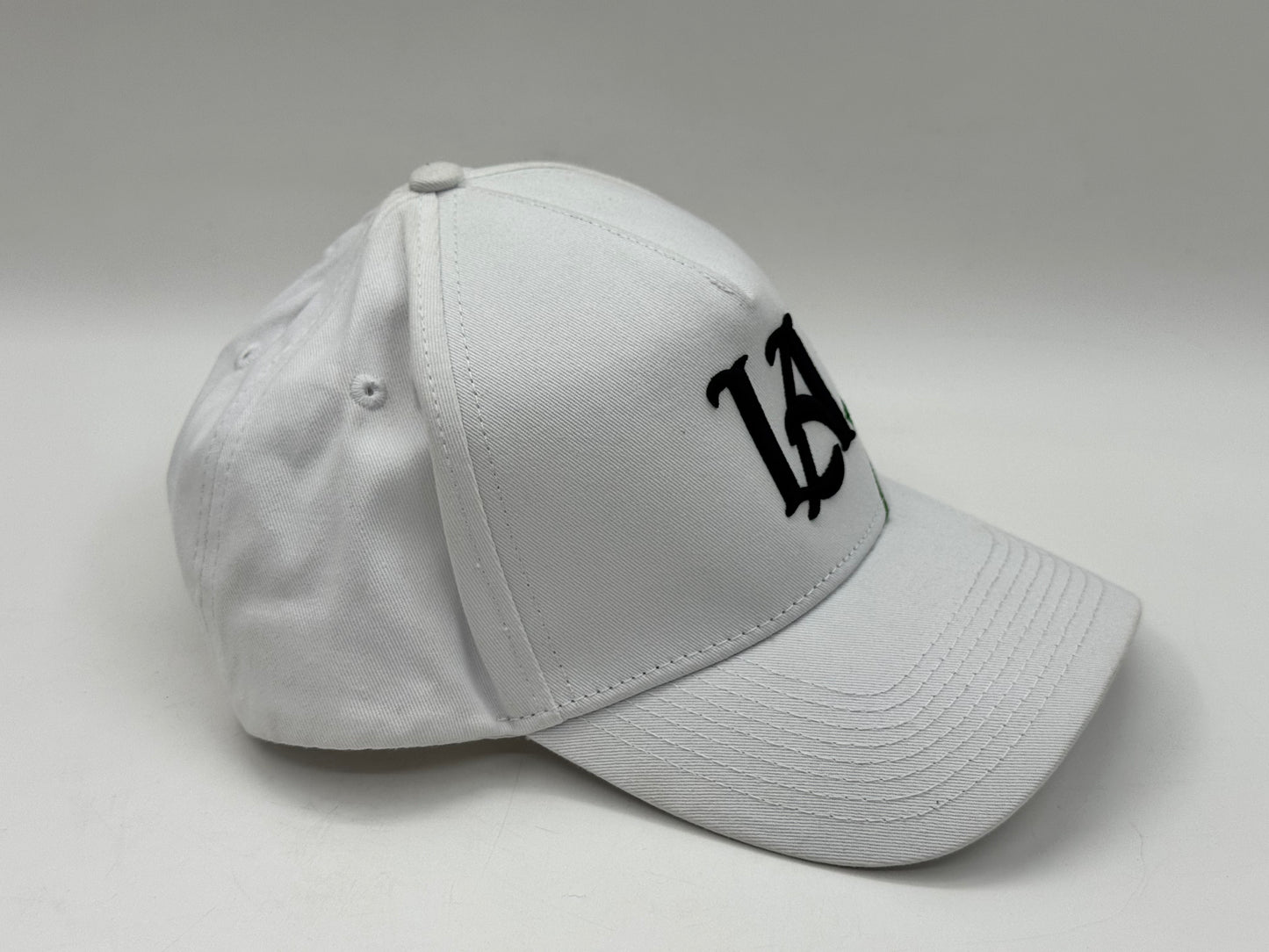 LA Rose Embroidered Cap – White
