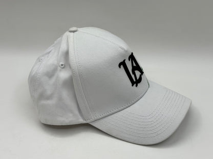 LA Rose Embroidered Cap – White