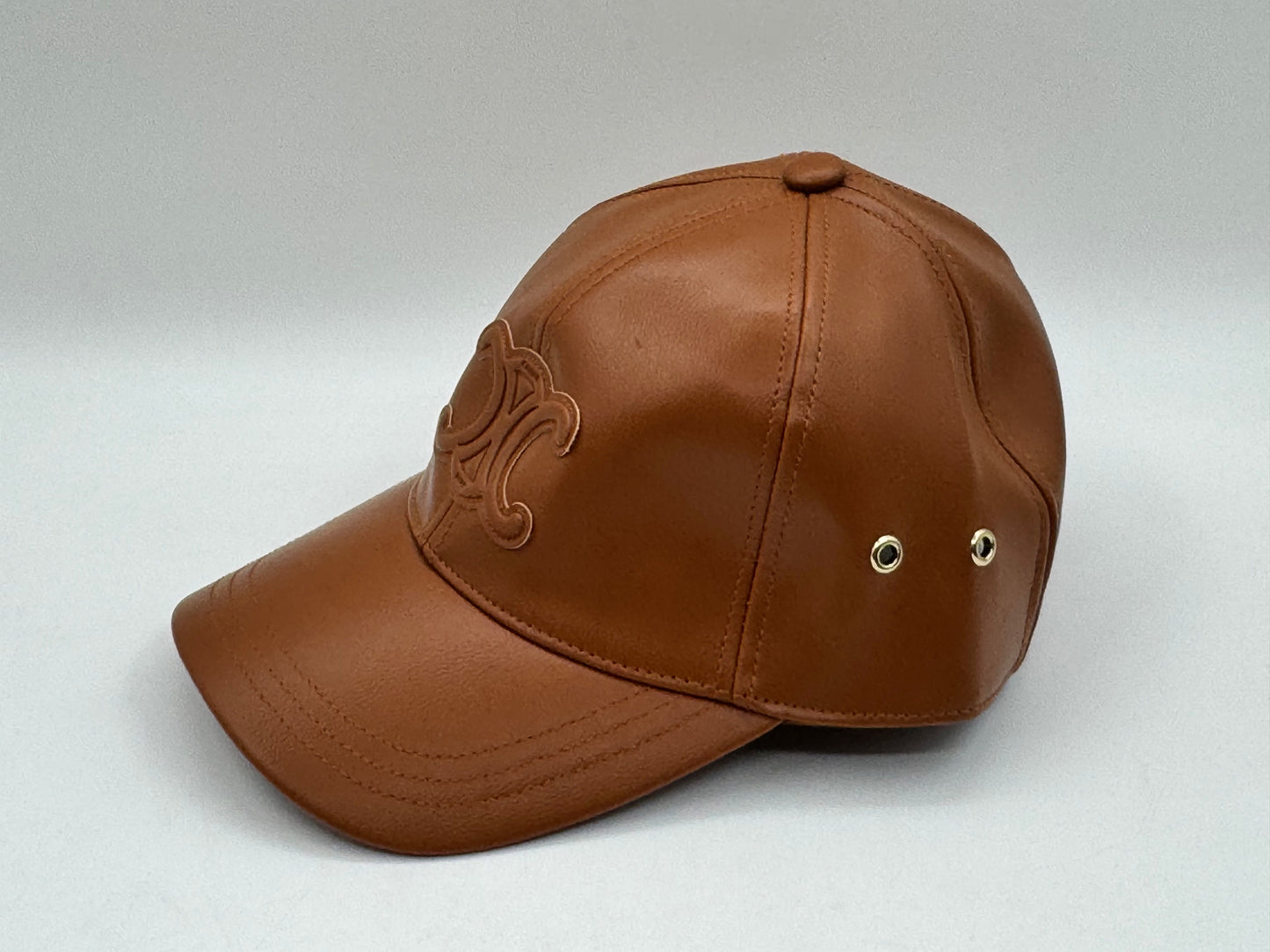 Premium Leather Strap Cap – Brown