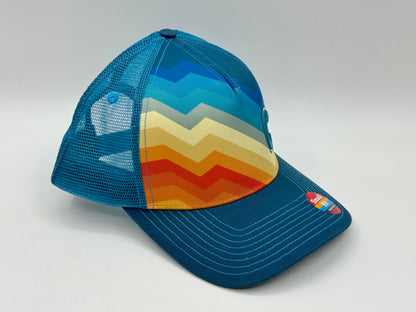 Retro Wave Trucker Cap – Teal Edition