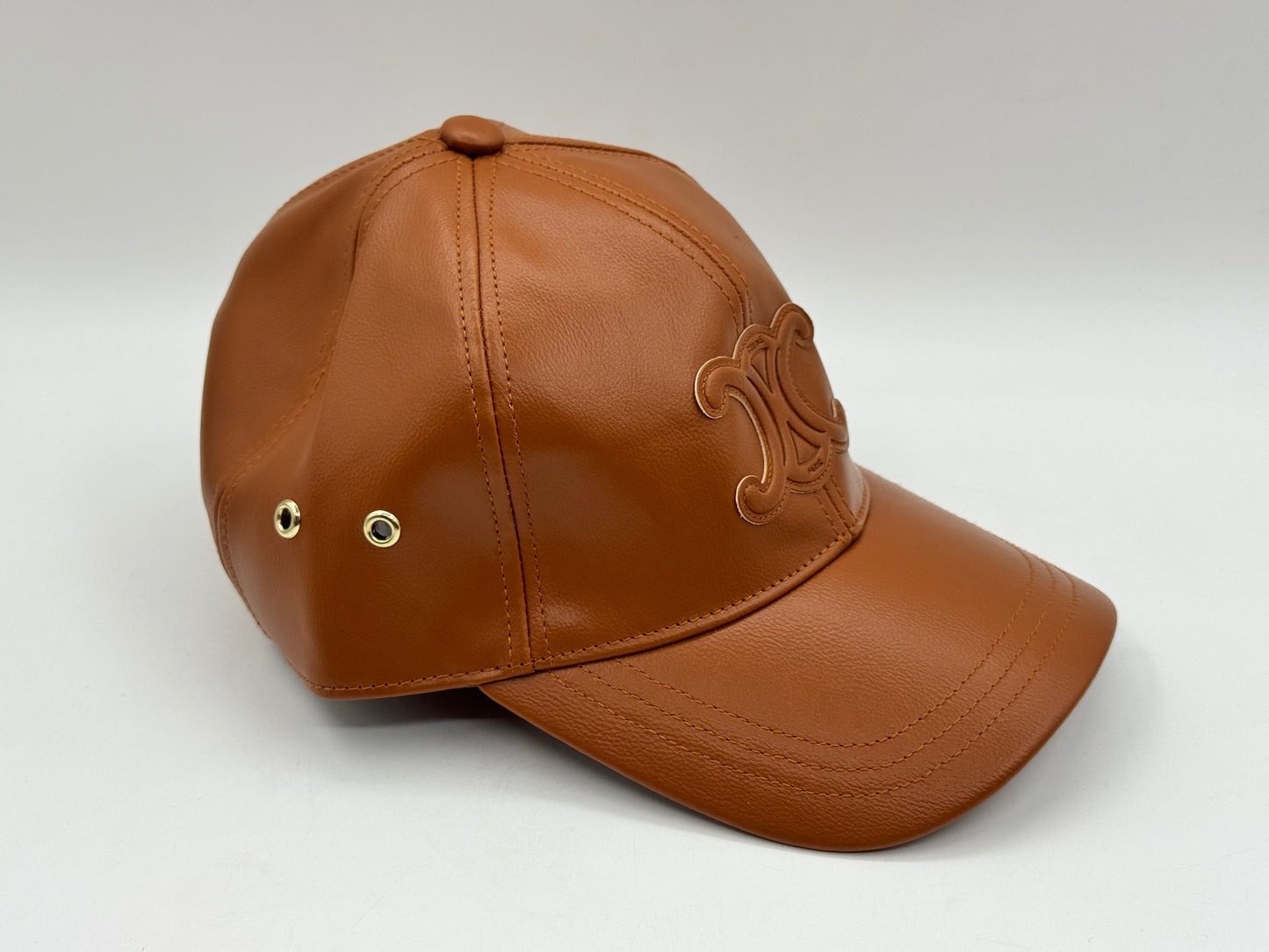 Premium Leather Strap Cap – Brown