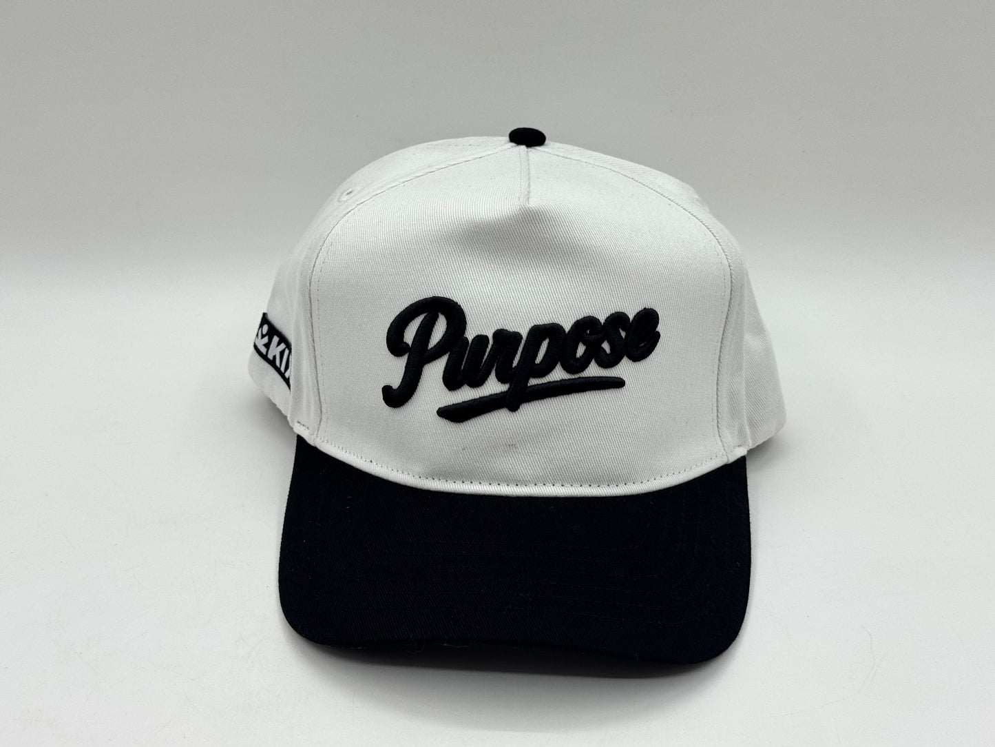 Purpose Snapback Cap – White/Black