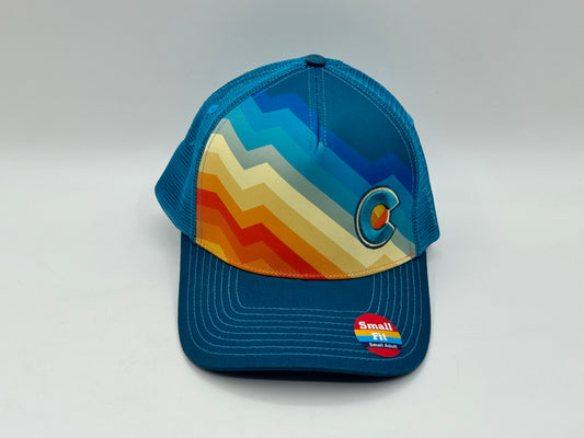 Retro Wave Trucker Cap – Teal Edition