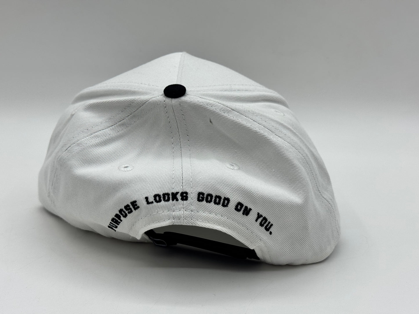 Purpose Snapback Cap – White/Black