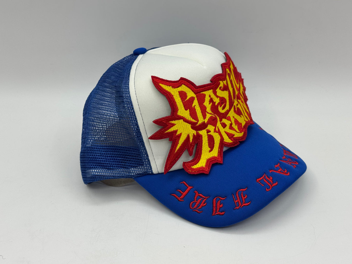 Plastic Brain Trucker Cap – Blue/White
