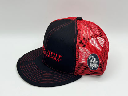 Hook Spit Trucker Cap – Black / Red