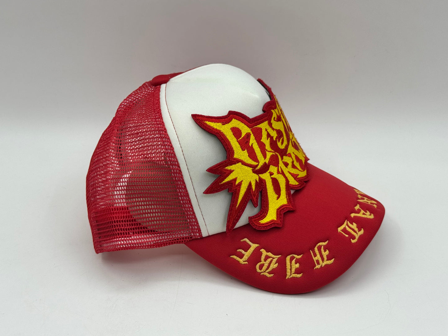 Plastic Brain Trucker Cap – Red/White