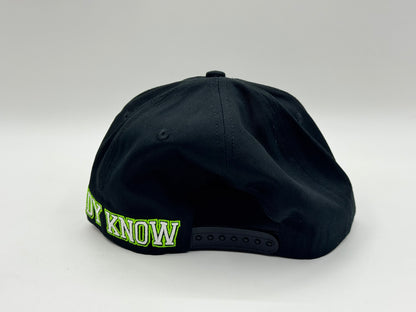 “Already Know” Snapback Cap – Black / Green