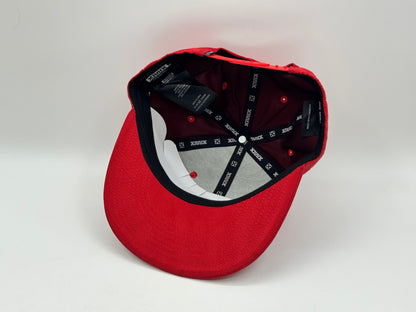 Dragon Embroidered Snapback Cap – Red
