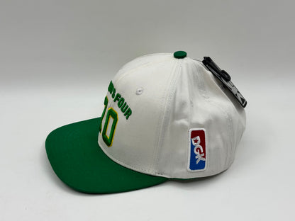 “Always Four 20” Snapback Cap – White / Green