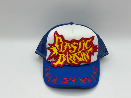 Plastic Brain Trucker Cap – Blue/White