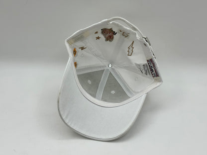 NY Floral Embroidered Cap – White / Gold