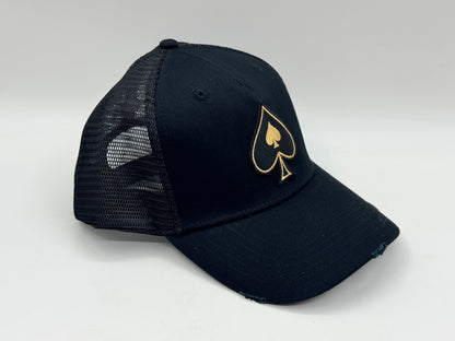 Ace Spade Trucker Cap – Black