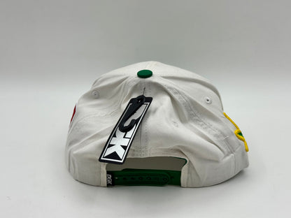 “Always Four 20” Snapback Cap – White / Green