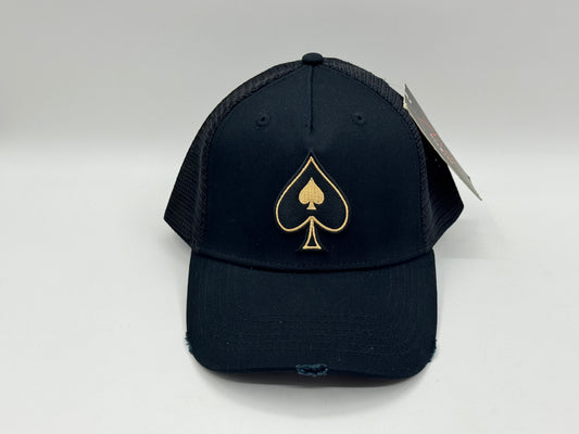 Ace Spade Trucker Cap – Black