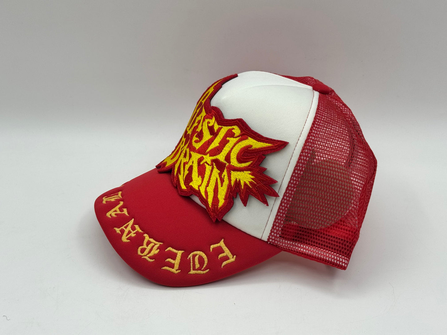 Plastic Brain Trucker Cap – Red/White
