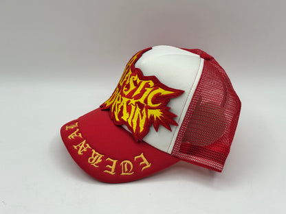 Plastic Brain Trucker Cap – Red/White