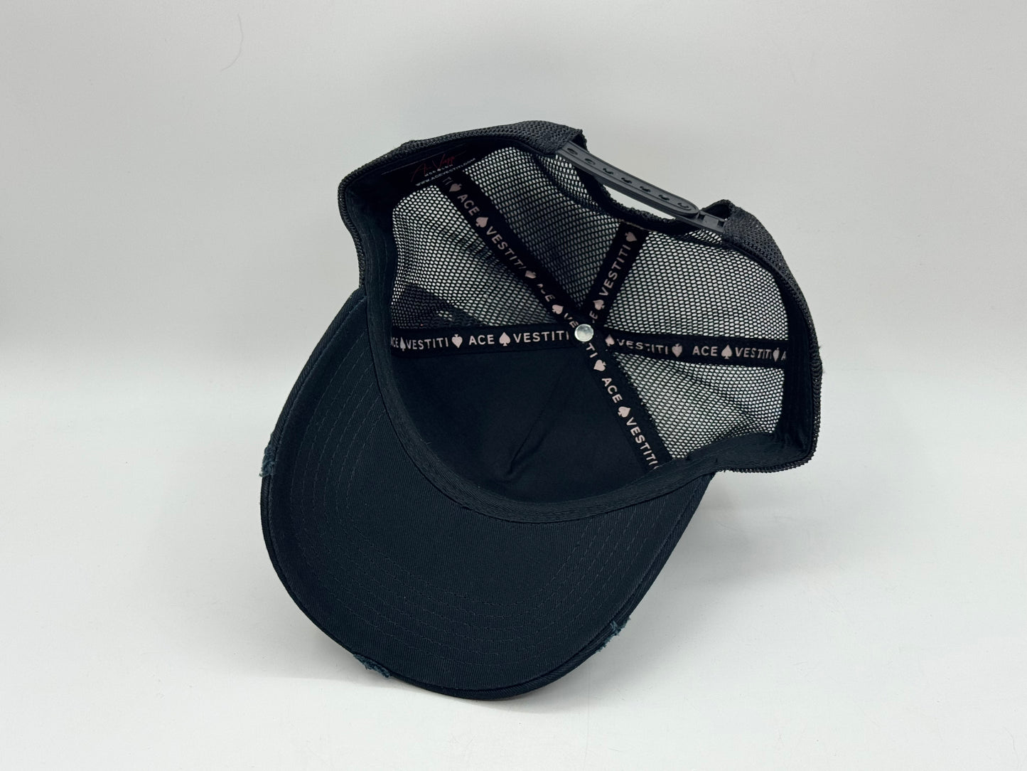 Ace Spade Trucker Cap – Black